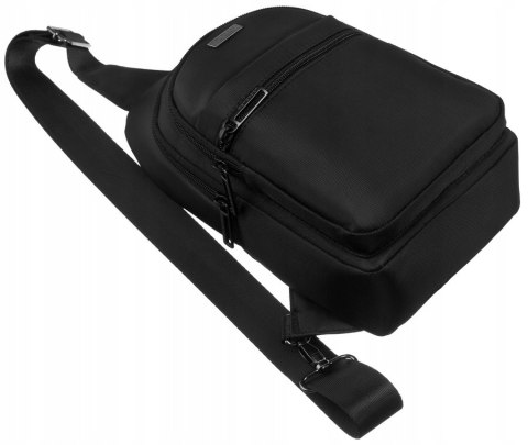 Saszetka męska-plecaczek na ramię z portem USB - Peterson