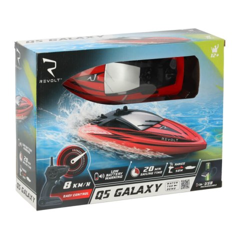 Motorówka zdalnie sterowana RC REVOLT Q5 Galaxy Szybka Łódź 8km/h 2.4GHz Zasięg 50m Wodoodporna