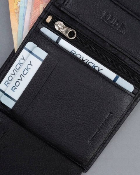 Skórzany portfel męski z systemem RFID - 4U Cavaldi