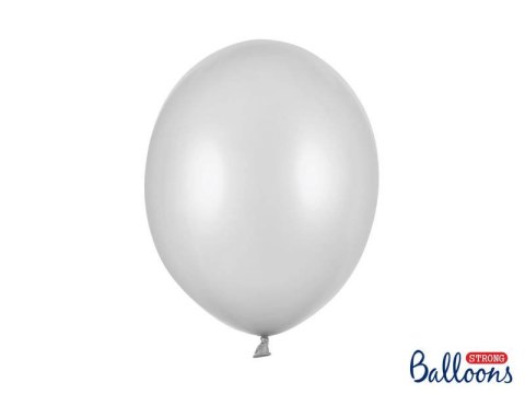 Balony lateksowe Strong, Srebrne, Metallic Silver Snow, 30cm, 100 szt. Balony lateksowe Strong, Srebrne, Metallic Silver Snow, 30cm, 100 szt.