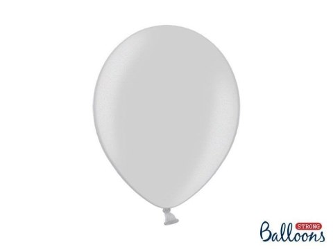 Balony lateksowe Strong, Srebrne, Metallic Silver Snow, 30cm, 100 szt. Balony lateksowe Strong, Srebrne, Metallic Silver Snow, 30cm, 100 szt.