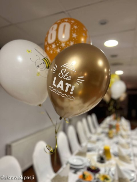 Balony urodzinowe złote Chrome Sto Lat, 30cm, 50 szt. Balony urodzinowe złote Chrome Sto Lat, 30cm, 50 szt.