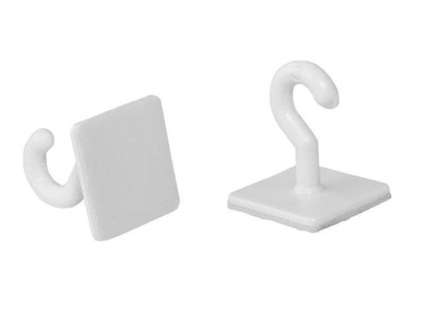 Haczyki samoprzylepne, plastik, udźwig 1 kg (1 op. / 20 szt.) Haczyki samoprzylepne, plastik, udźwig 1 kg (1 op. / 20 szt.)