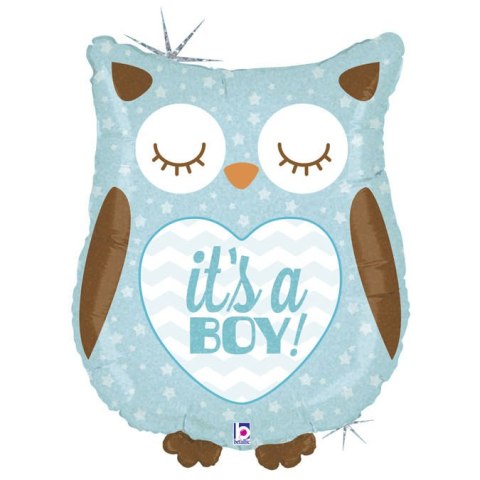 Balon Grabo Sowa niebieska it's a boy 66 cm Balon Grabo Sowa niebieska it's a boy 66 cm