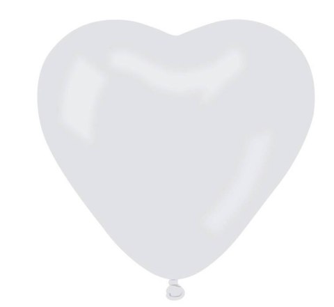 Balony Lateksowe Serca Pastel białe 28cm, 50 szt. Balony Lateksowe Serca Pastel białe 28cm, 50 szt.