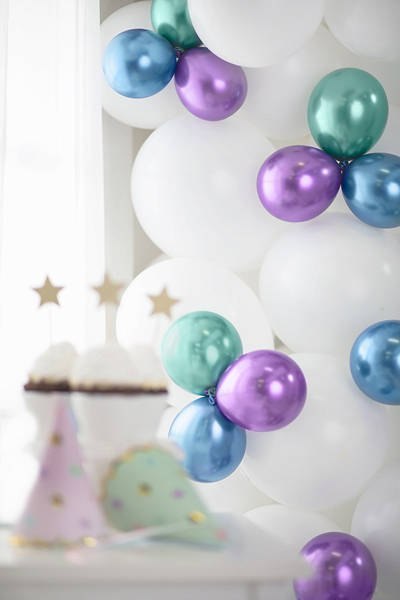Balony lateksowe Glossy, Chrome, Niebieskie, 12cm, 50 szt. Balony lateksowe Glossy, Chrome, Niebieskie, 12cm, 50 szt.