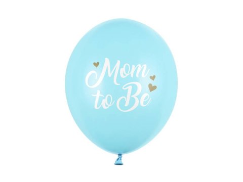 Balony lateksowe Mom to be, pastelowy niebieski 30cm, 50 sztuk Balony lateksowe Mom to be, pastelowy niebieski 30cm, 50 sztuk