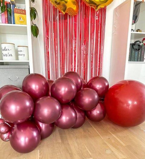 Balony lateksowe Strong, Bordowe, Metallic Maroon, 12cm, 100 szt. Balony lateksowe Strong, Bordowe, Metallic Maroon, 12cm, 100 szt.