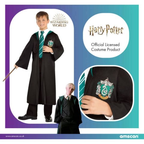 Strój, Kostium przebranie Harry Potter, Slytherin 4-6 lat Strój, Kostium przebranie Harry Potter, Slytherin 4-6 lat