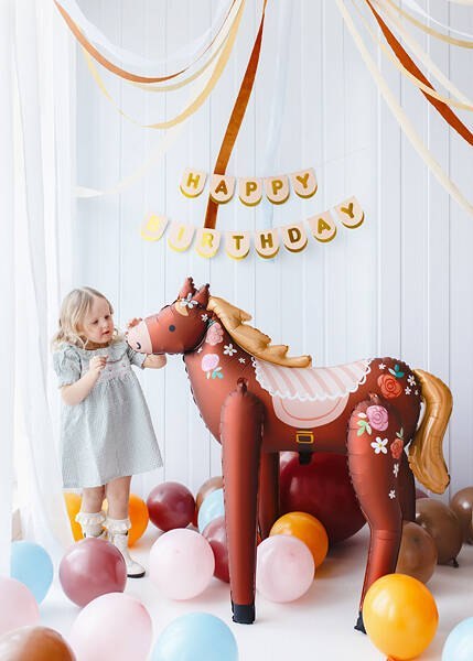 Balon foliowy Koń stojący dekoracja, 126 cm Balon foliowy Koń stojący dekoracja, 126 cm