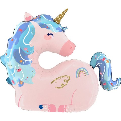 Balon foliowy jednorożec, Maritime Unicorn, 102cm Balon foliowy jednorożec, Maritime Unicorn, 102cm