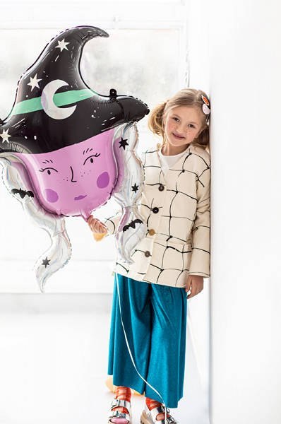 Balon foliowy na Halloween Czarownica wiedźma, 101cm Balon foliowy na Halloween Czarownica wiedźma, 101cm