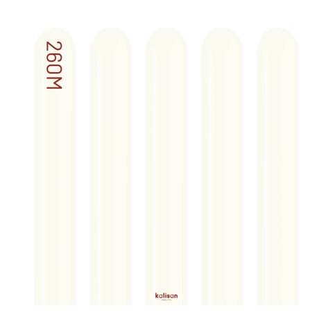 Balony do modelowania 260M, Retro White, 115cm, 100 szt. Balony do modelowania 260M, Retro White, 115cm, 100 szt.