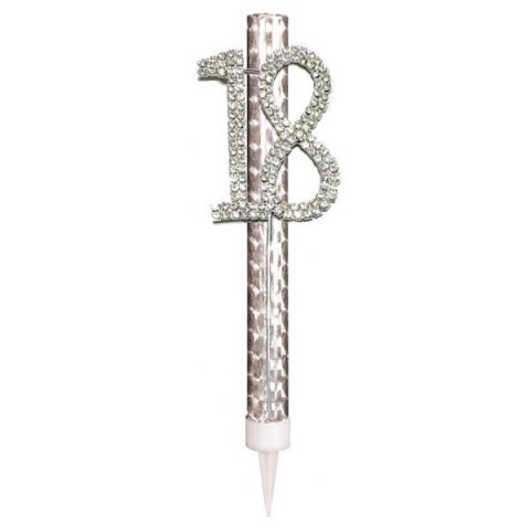 Fontanna, 18 urodziny, srebrna, 15cm Fontanna, 18 urodziny, srebrna, 15cm