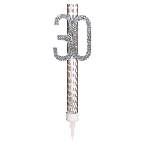 Fontanna, 30 urodziny, srebrna, 15cm Fontanna, 30 urodziny, srebrna, 15cm
