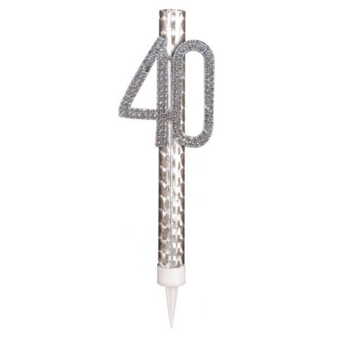 Fontanna, 40 urodziny, srebrna, 15cm Fontanna, 40 urodziny, srebrna, 15cm