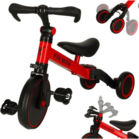Rowerek biegowy Trike Fix Mini rower wielofunkcyjny 3w1 czerwony