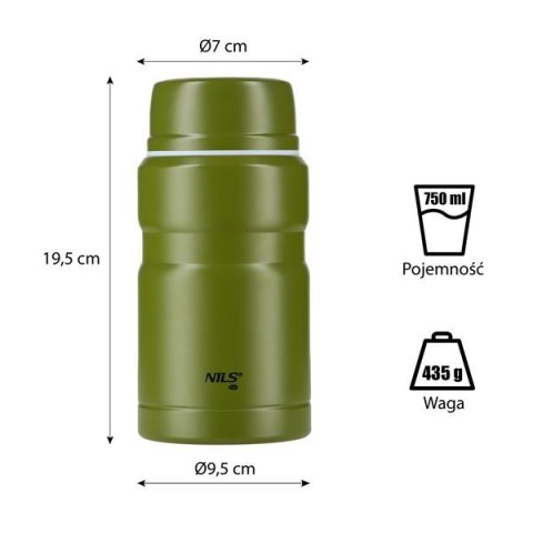 NCT02 TERMOS ZESTAW 750ML NILS CAMP NCT02 TERMOS ZESTAW 750ML NILS CAMP
