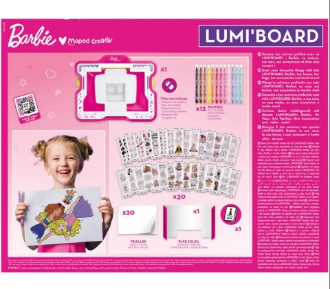 Tablica kreatywna podświetlana do rysowania Barbie Maped Tablica kreatywna podświetlana do rysowania Barbie Maped