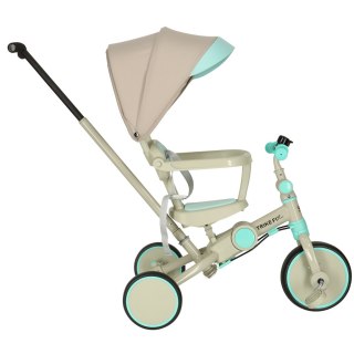 Rowerek trójkołowy TRIKE FIX V4 rower spacerówka rowerek biegowy 6w1 szary niebieski
