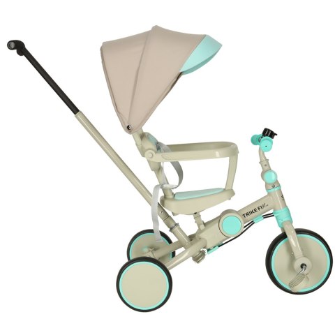 Rowerek trójkołowy TRIKE FIX V4 rower spacerówka rowerek biegowy 6w1 szary niebieski