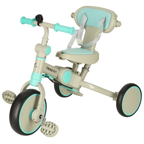 Rowerek trójkołowy TRIKE FIX V4 rower spacerówka rowerek biegowy 6w1 szary niebieski