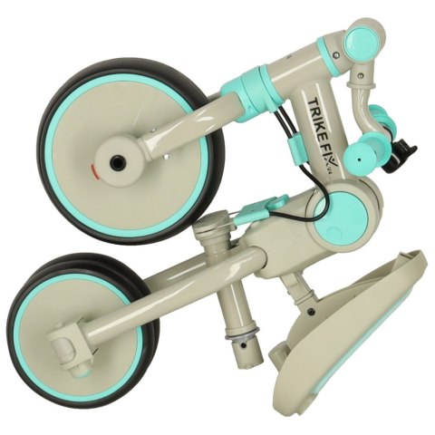 Rowerek trójkołowy TRIKE FIX V4 rower spacerówka rowerek biegowy 6w1 szary niebieski