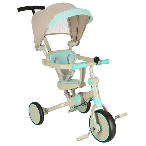Rowerek trójkołowy TRIKE FIX V4 rower spacerówka rowerek biegowy 6w1 szary niebieski