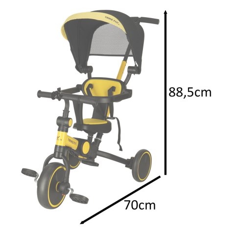 Rowerek trójkołowy TRIKE FIX V4 rower spacerówka rowerek biegowy 6w1 czarny