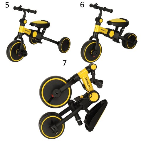 Rowerek trójkołowy TRIKE FIX V4 rower spacerówka rowerek biegowy 6w1 czarny