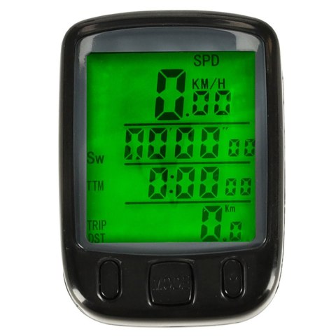 Licznik rowerowy RALLEX wodoodporny przewodowy prędkościomierz podświetlany 25w1 LCD