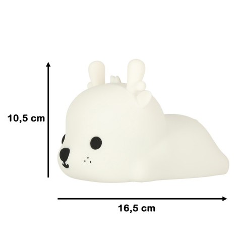 Lampka nocna dla dzieci silikonowa dotykowa miękka RGB LED USB jelonek