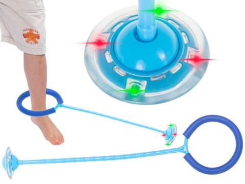 Hula hop na nogę skakanka skipper piłka świecąca migająca LED niebieska Hula hop na nogę skakanka skipper piłka świecąca migająca LED niebieska