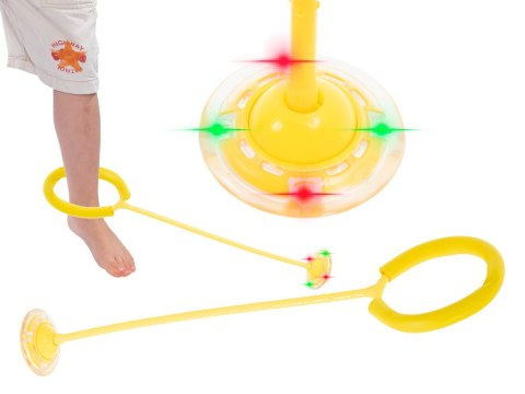 Hula hop na nogę skakanka skipper piłka świecąca migająca LED żółta Hula hop na nogę skakanka skipper piłka świecąca migająca LED żółta