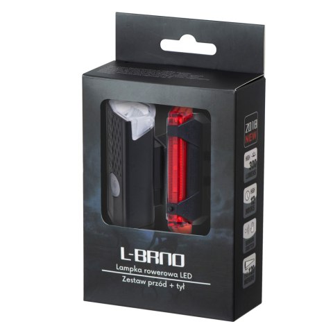 Lampka rowerowa LED RALLEX zestaw tył-przód na rower kierownicę USB