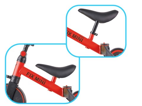 Rowerek biegowy Trike Fix Mini rower wielofunkcyjny 3w1 czerwony
