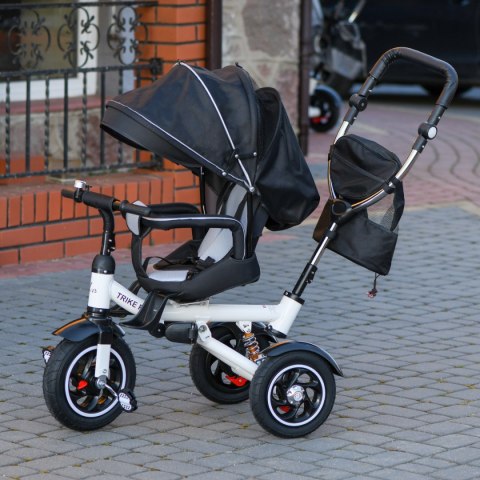 Rowerek trójkołowy Trike Fix V3 rower spacerówka 3w1 obracany 360 wolne koło czarny