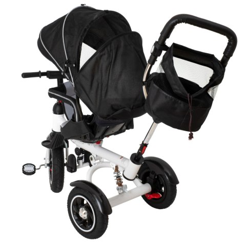 Rowerek trójkołowy Trike Fix V3 rower spacerówka 3w1 obracany 360 wolne koło czarny