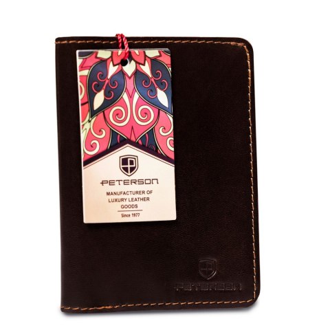 Eleganckie etui na dokumenty ze skóry naturalnej - Peterson Eleganckie etui na dokumenty ze skóry naturalnej - Peterson