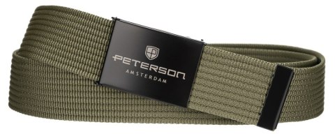 Parciany pasek męski z czarną klamrą zaciskową - Peterson Parciany pasek męski z czarną klamrą zaciskową - Peterson