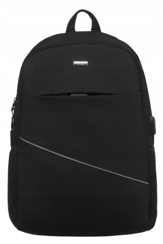Duży, męski plecak na laptopa z portem USB - Peterson