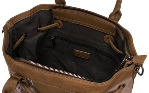 Torba damska ze skóry ekologicznej z motywem skóry węża - David Jones